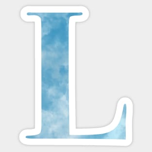 Clouds Blue Sky Initial Letter L Sticker